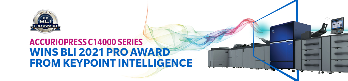Konica Minolta’s AccurioPress C14000 Wins BLI 2021 PRO Award from Keypoint Intelligence
