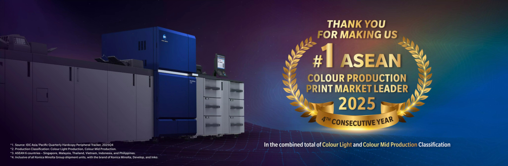 Konica Minolta Named ASEAN’s 2025 Leader in Colour Light and Mid Digital Production Printers